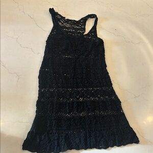 Nanette Lepore Black Lace Swim Cover Up Size Small